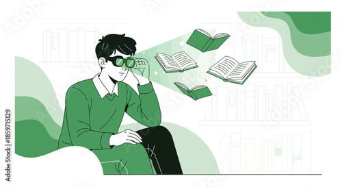 Exploring virtual libraries augmented reality glasses for interactive learning experience