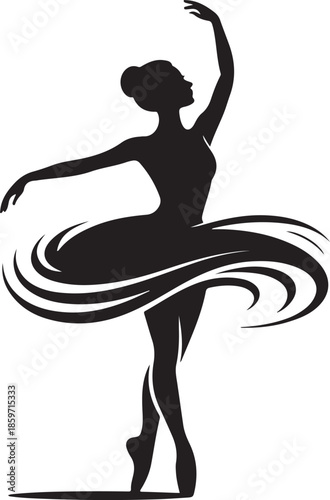 Graceful Ballerina Silhouette Dance