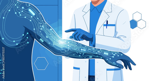 Futuristic body augmentation through circuit integration for advanced healthcare and innovative