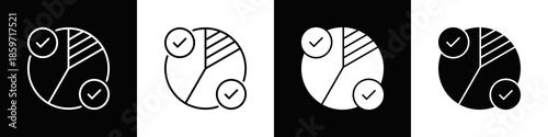 Market Segmentation Icon With Variatif Black White Minimal Style
