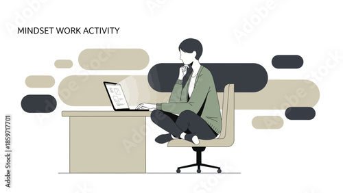 focused individual engaging in mindset work activity at desk for productivity and mental clarity
