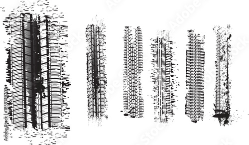 Tire Tracks Grunge Textures