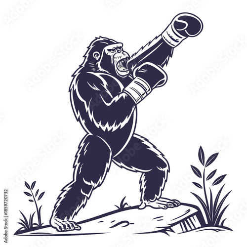 Boxer Gorilla Knockout Pose 1