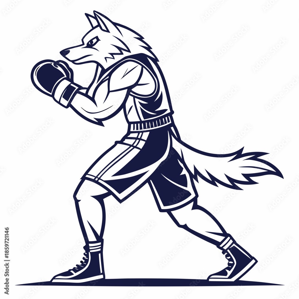 Fototapeta premium Boxer Wolf Champion 1