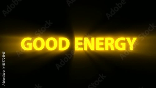 A video showcasing a motivational phrase with good energy in a dark background