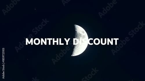 A promotional video advertisement for a monthly discount offer at night