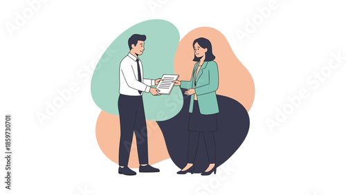 Business Presentation Audience Engagement Meeting Collaboration Concept Illustration