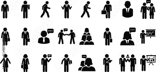 Business people icons collection for design .