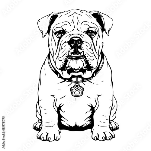 Portrait of a bulldog