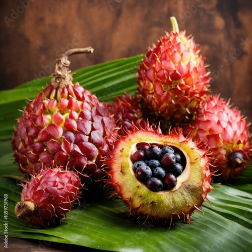 tropical fruit and berries