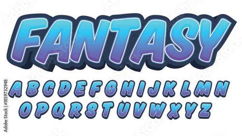 blue purple gradient bold brush graffiti isolated font