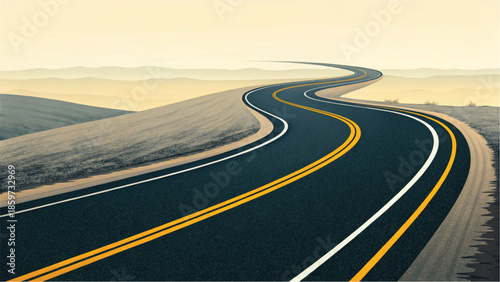 winding road in the mountains