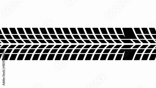 Close-up of tire tread pattern on white background