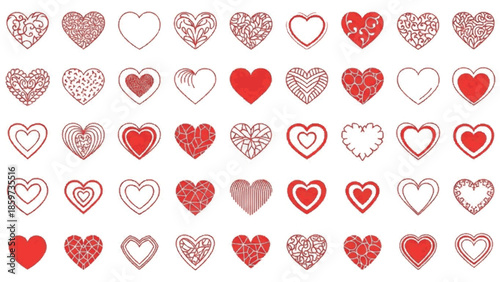 Love Heart Icon Vector Mega Collection