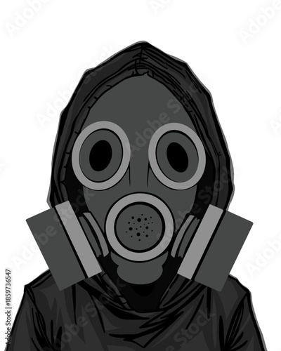 Hooded contaminación.