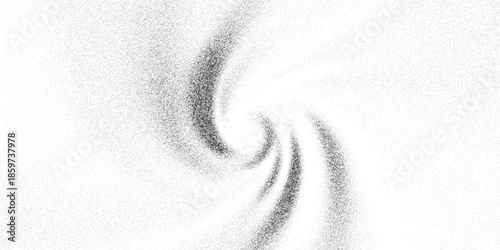Speckled spiral storm, powdery noise field plus radial fade. Dynamic abstract texture for y2k poster, album cover, vector illustration