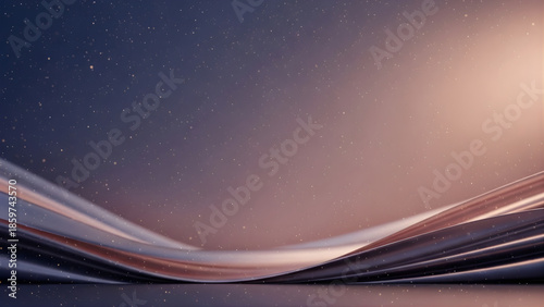 Minimal Abstract New Year Background with Floating Gold Particles and Copy Space