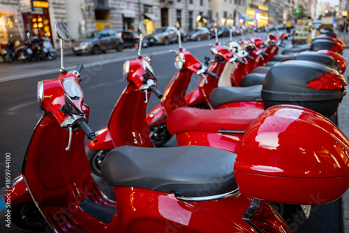 Vespa scooter rental in the city.