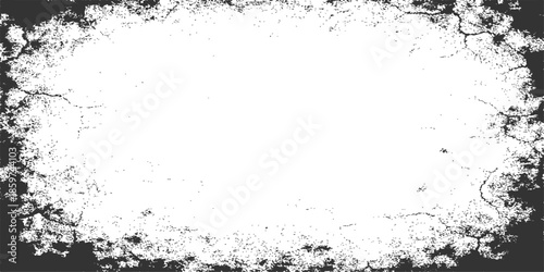 Abstract grunge frame design with splashing liquid drops and fresh water bubbles flowing in a transparent motion over a wet nature texture