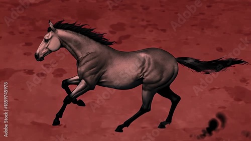 Chinese new year horse running animation