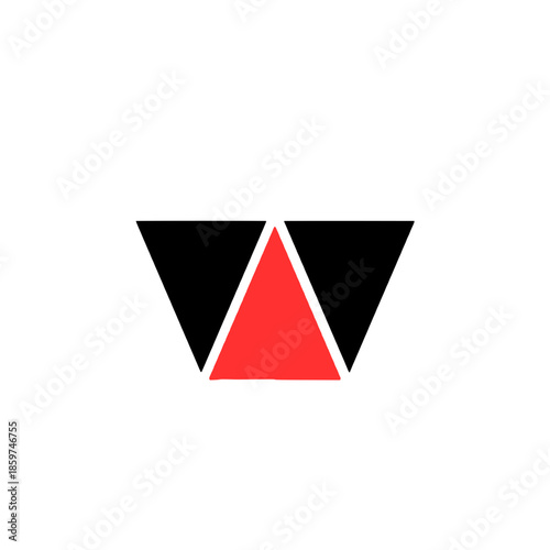 Free Download Simple Red Geometric Triangle Shape - GFXLoad