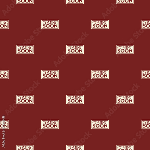 Coming soon seamless pattern isolated on color background