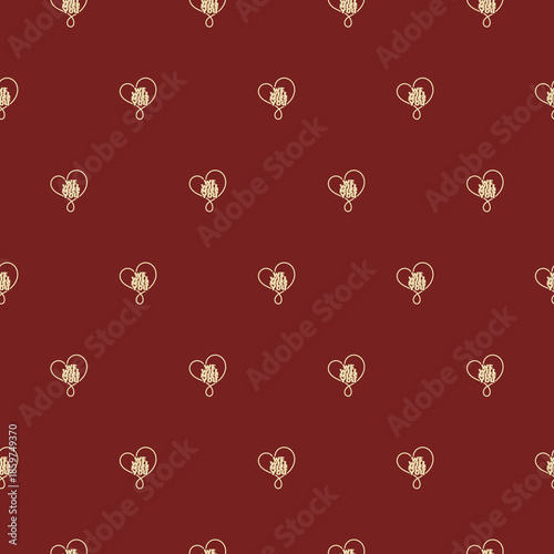 We will miss you heart icon seamless pattern isolated on color background
