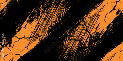 orange black brush Car sticker wrap pattern banner abstract sporty lines. eps 10 illustration.