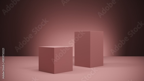 Minimal Pink Podium for Product Display and Mockup