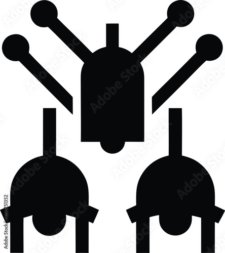 intrusion detection system ids silhouette vector illustration on transparent background