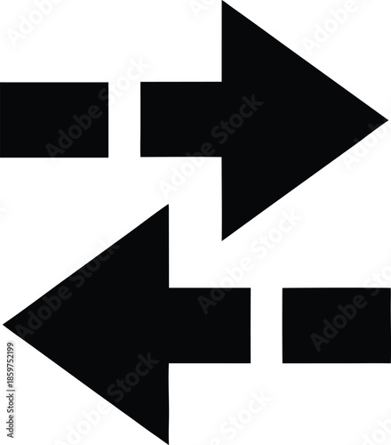 uplink downlink arrows silhouette vector illustration on transparent background