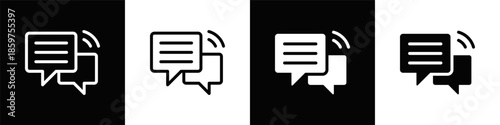 Chat Dual Monochrome Icon Set