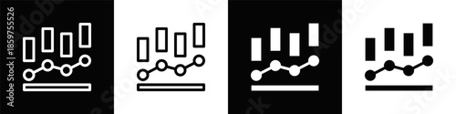 Statistics Dual Monochrome Icon Set