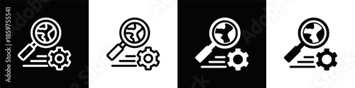 Search Options Dual Monochrome Icon Set