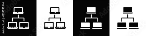 Network Dual Monochrome Icon Set