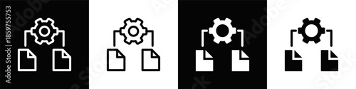 File Dual Monochrome Icon Set