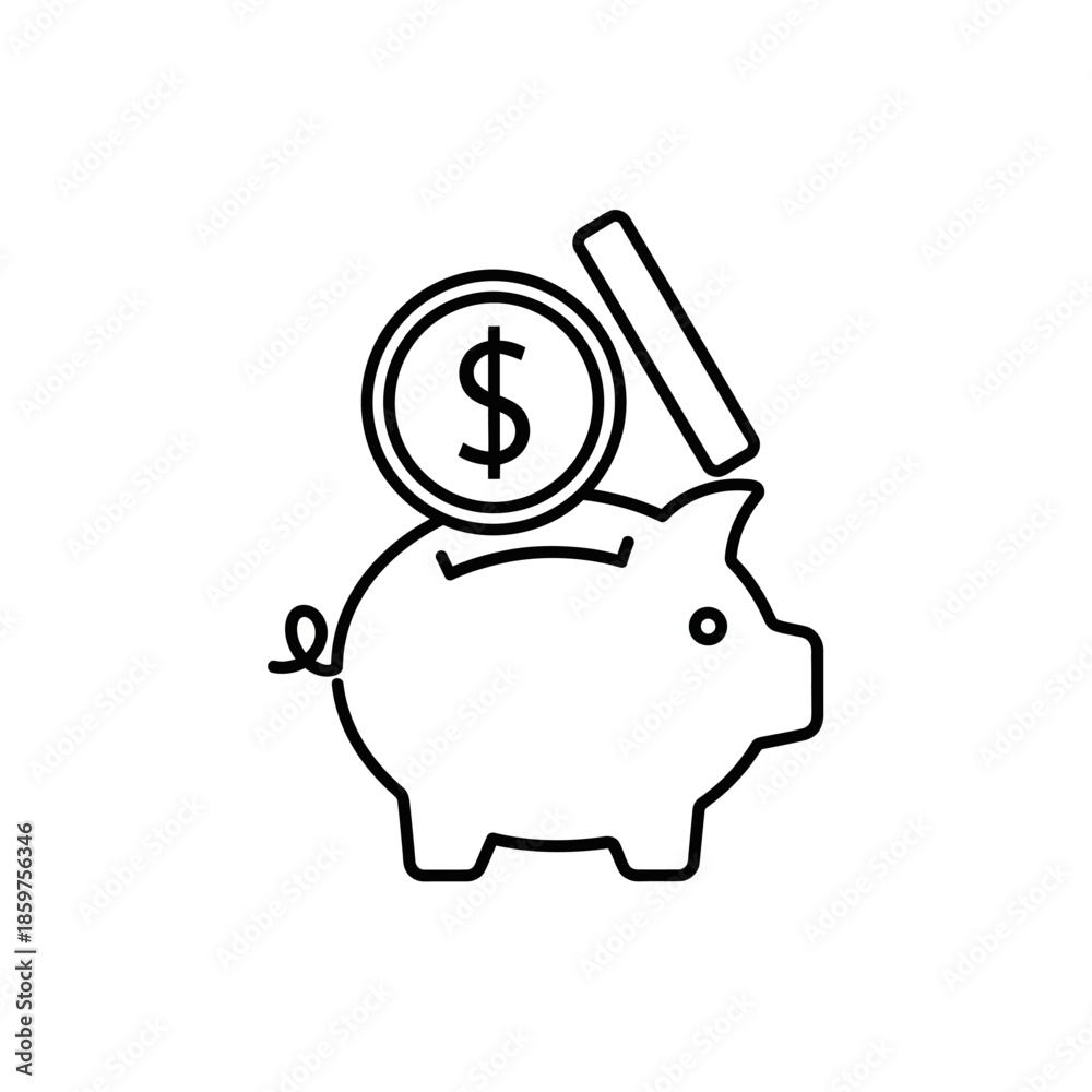 Obraz premium Financial Savings and Investment Concept with Piggy Bank and Coin Illustration