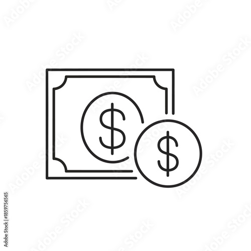 Financial Money and Currency Transaction Concept with Dollar Symbols