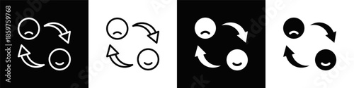 Feedback Icon With Black And White Background