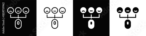 Feedback Icon With Black And White Background
