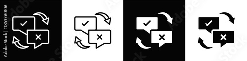 Feedback Icon With Black And White Background