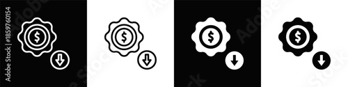 Low Price Icon With Black And White Background