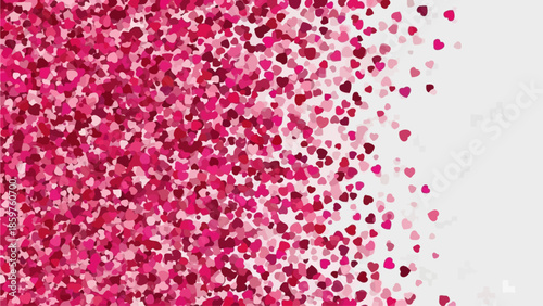 Abstract Heart Pattern Background with Pink and Red Hues - Digital Art