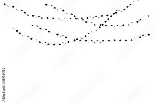 Sparkling star confetti on white background for celebration