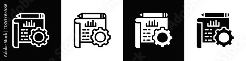 Prototype Icon With Black And White Background