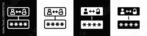 Access Icon With Black And White Background