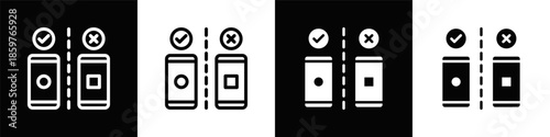 Testing Icon With Black And White Background