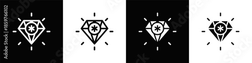 Diamond Icon With Black And White Background