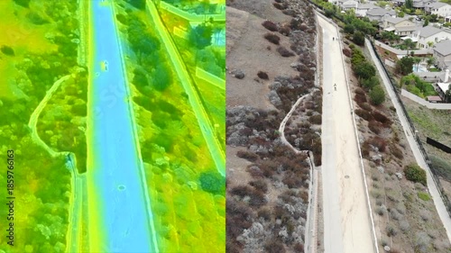 A Search and Rescue SAR Training Video to help teach people how to use Infrared technology to interpret terrain and find lost subjects on a a hiking and Horse Trail with a drone