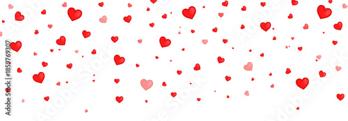 Romantic dating card, elegant valentine banner. Red heart border, decorative holiday background illustration.